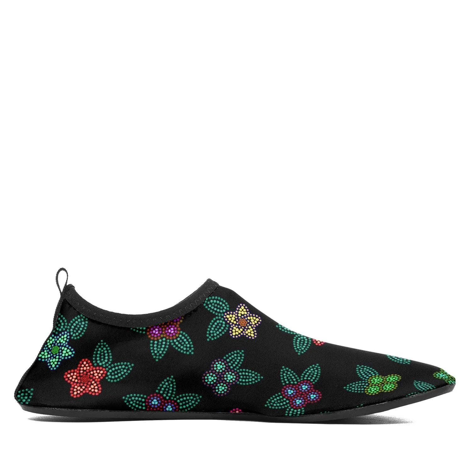 Berry Flowers Black Sockamoccs Kid's Sockamoccs Slip On Shoes