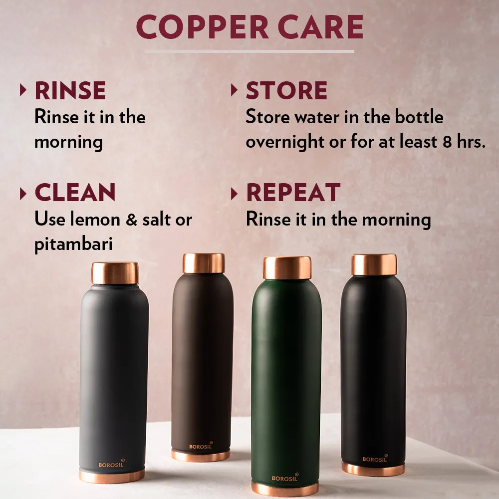 Borosil Eco Copper Bottle, Brown - Personalise