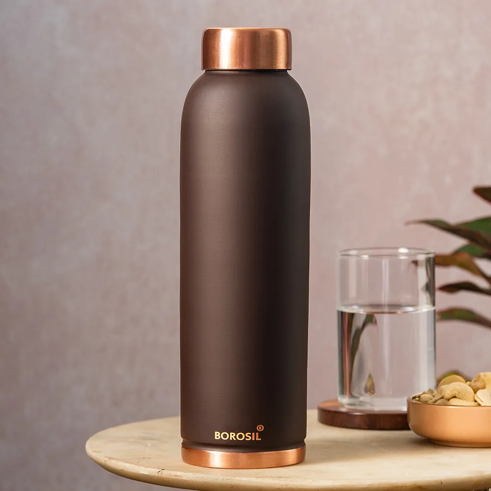 Borosil Eco Copper Bottle, Brown - Personalise