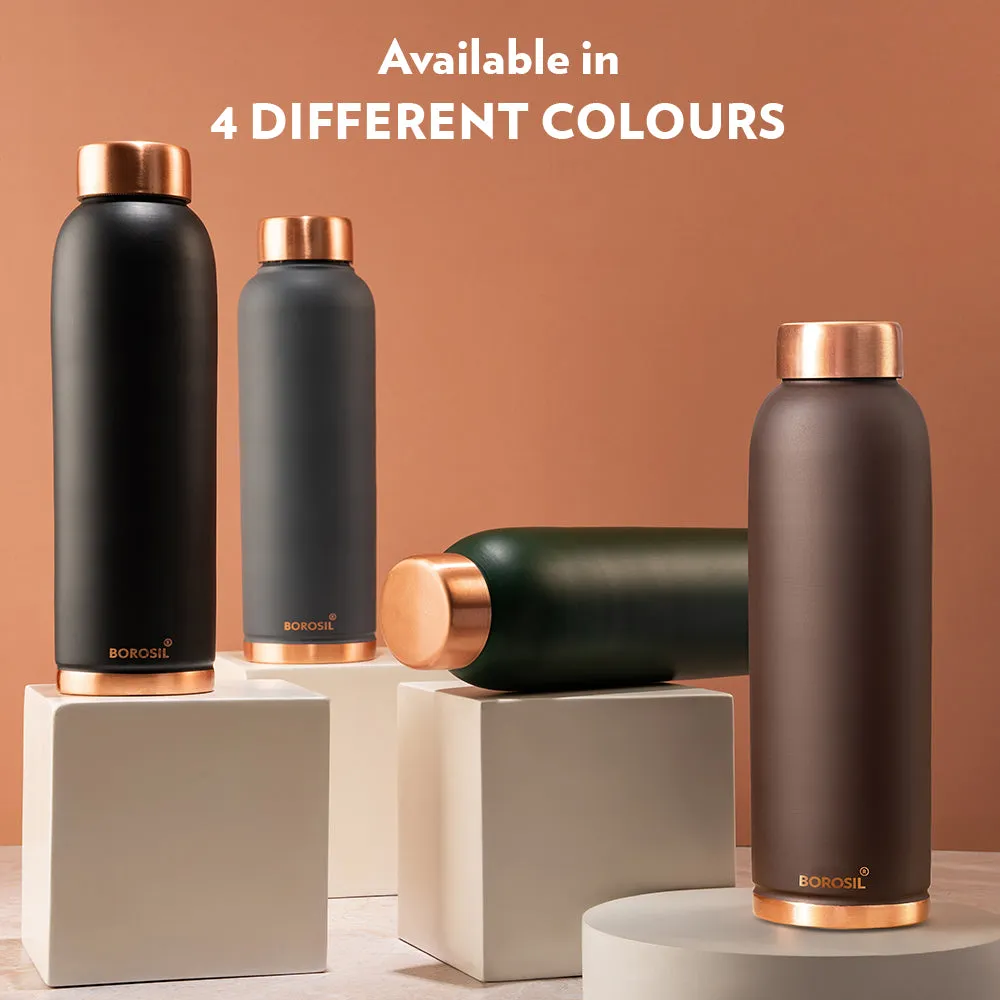 Borosil Eco Copper Bottle, Brown - Personalise