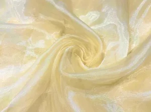 Creamy Yellow Plain Organza Fabric