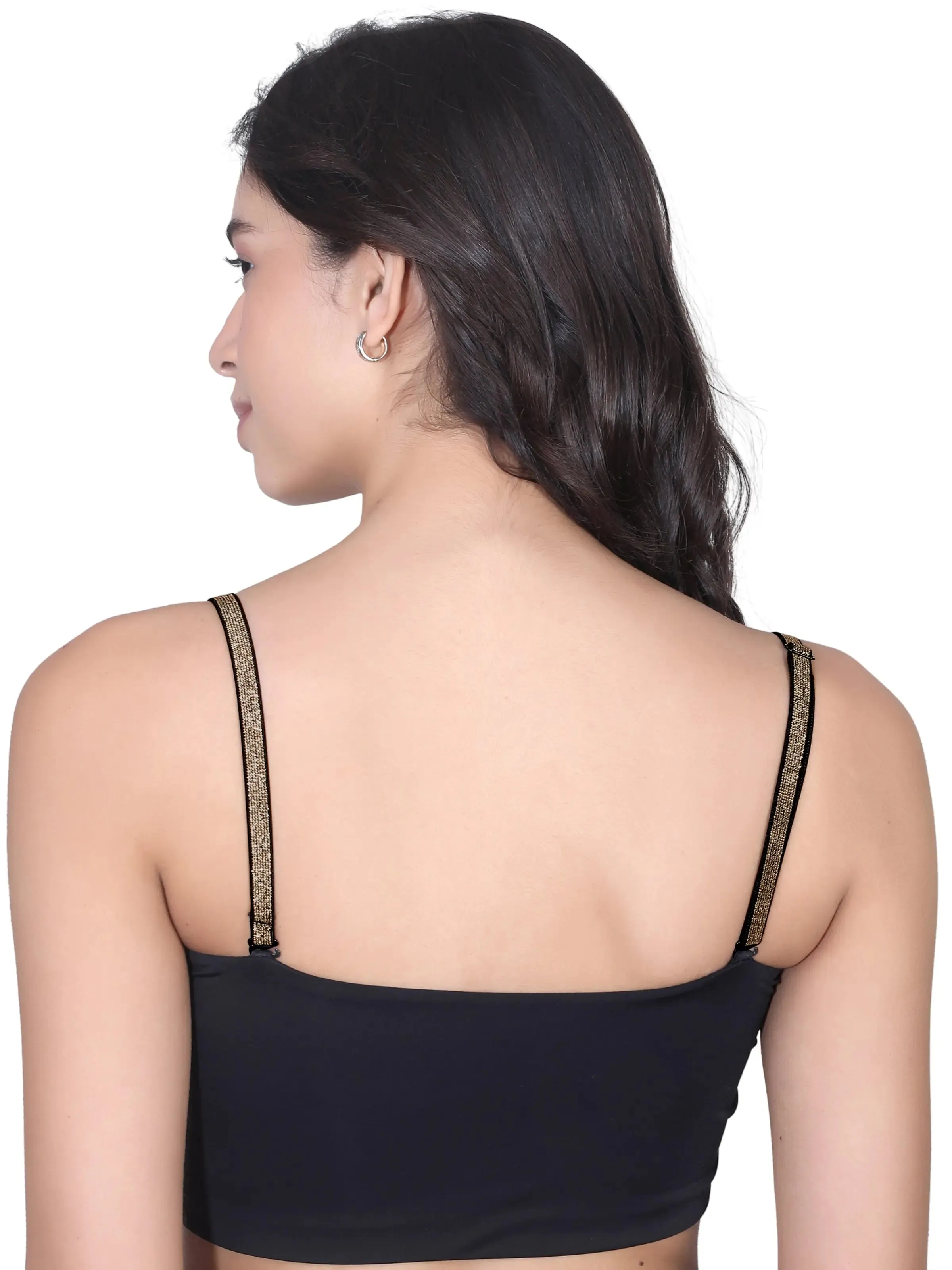 D'chica Cotton Strapless Tube Bra for Women | Bandeau Bra with Removable Pads |Skin Tube Top with Adjustable Nylon Elastane Straps - Pack of 3