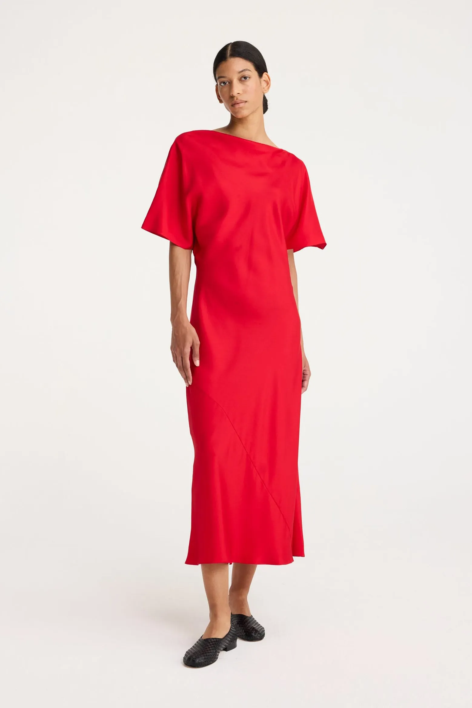 FLUID SILK DRESS