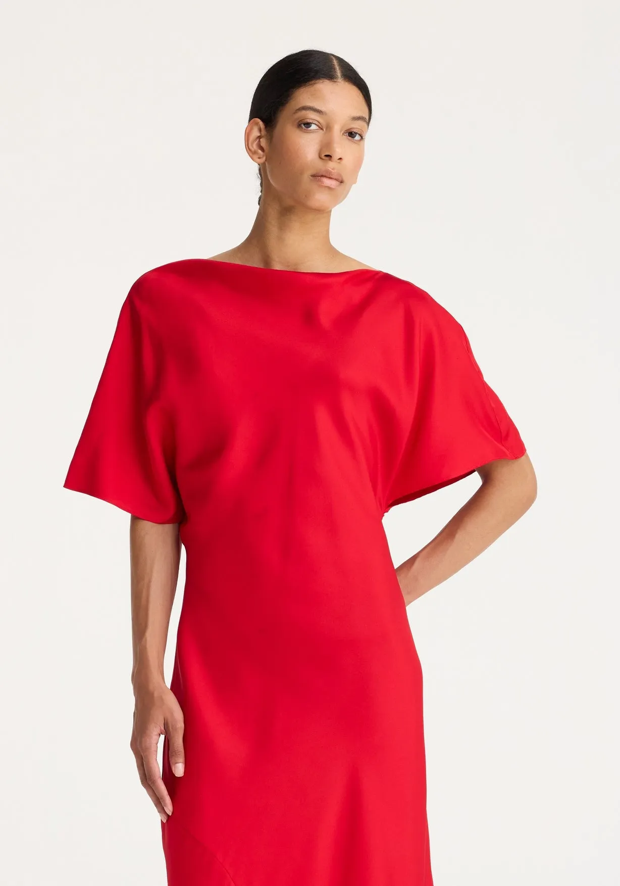 FLUID SILK DRESS