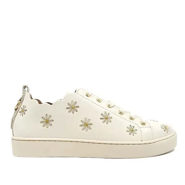 Julie Daisy | Embroidered Leather Sneaker