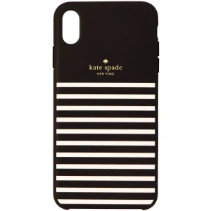 Kate Spade Soft Touch Case for Apple iPhone XS Max - Feeder Stripe Black/Cream