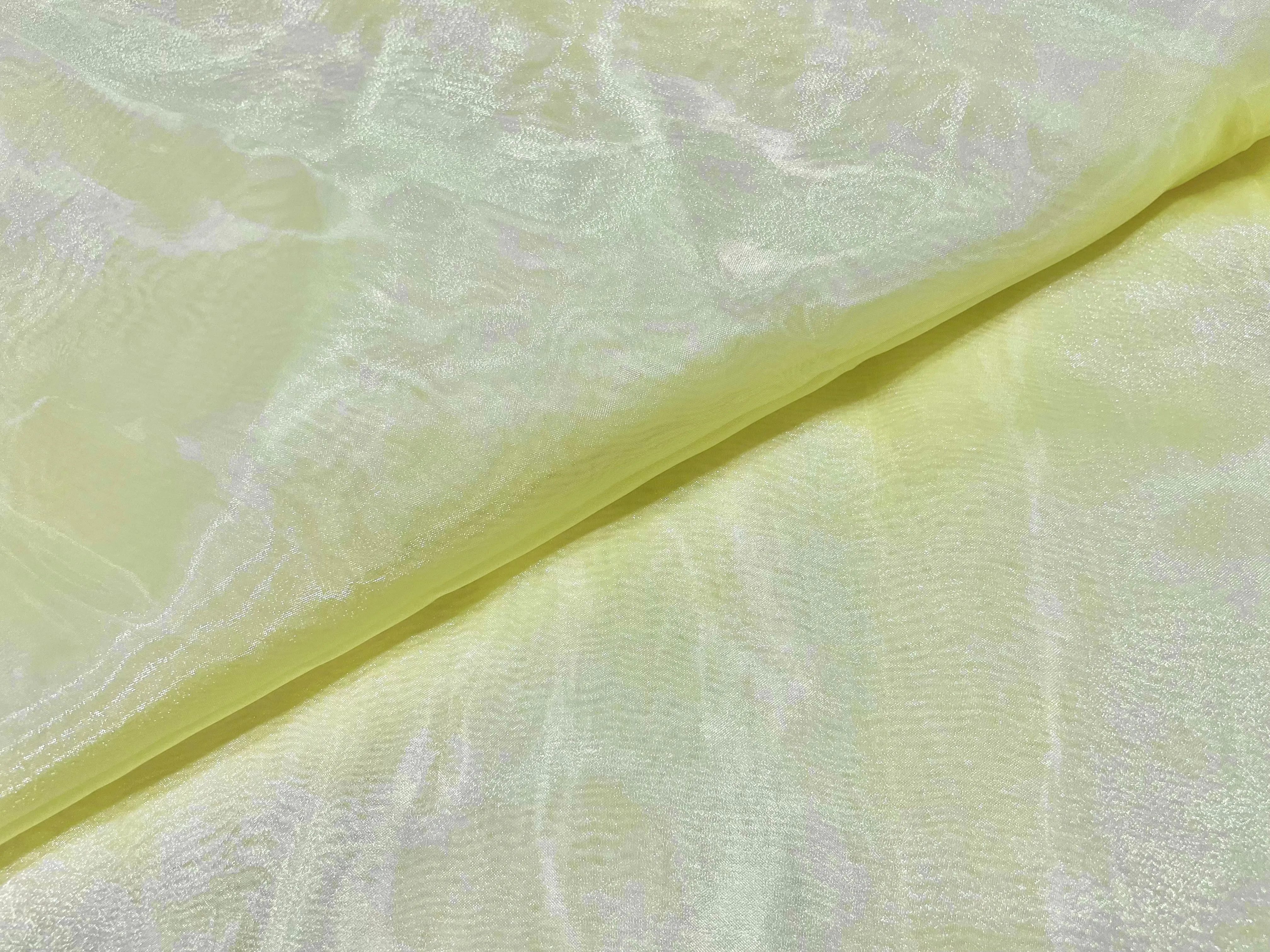 Light Yellow Plain Organza Fabric