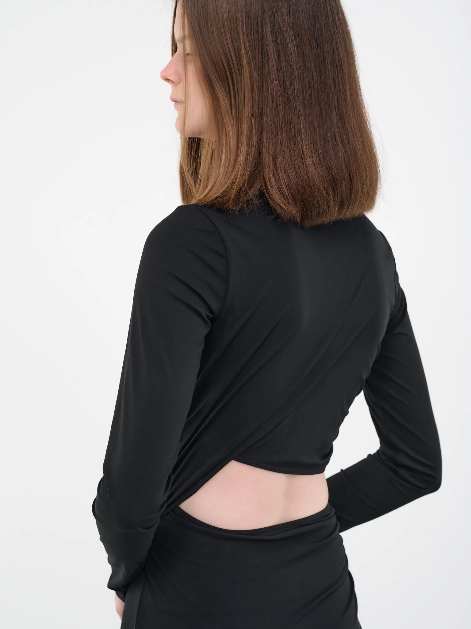 N°21 Asymmetric Cut-Out Dress (53201-BLACK)