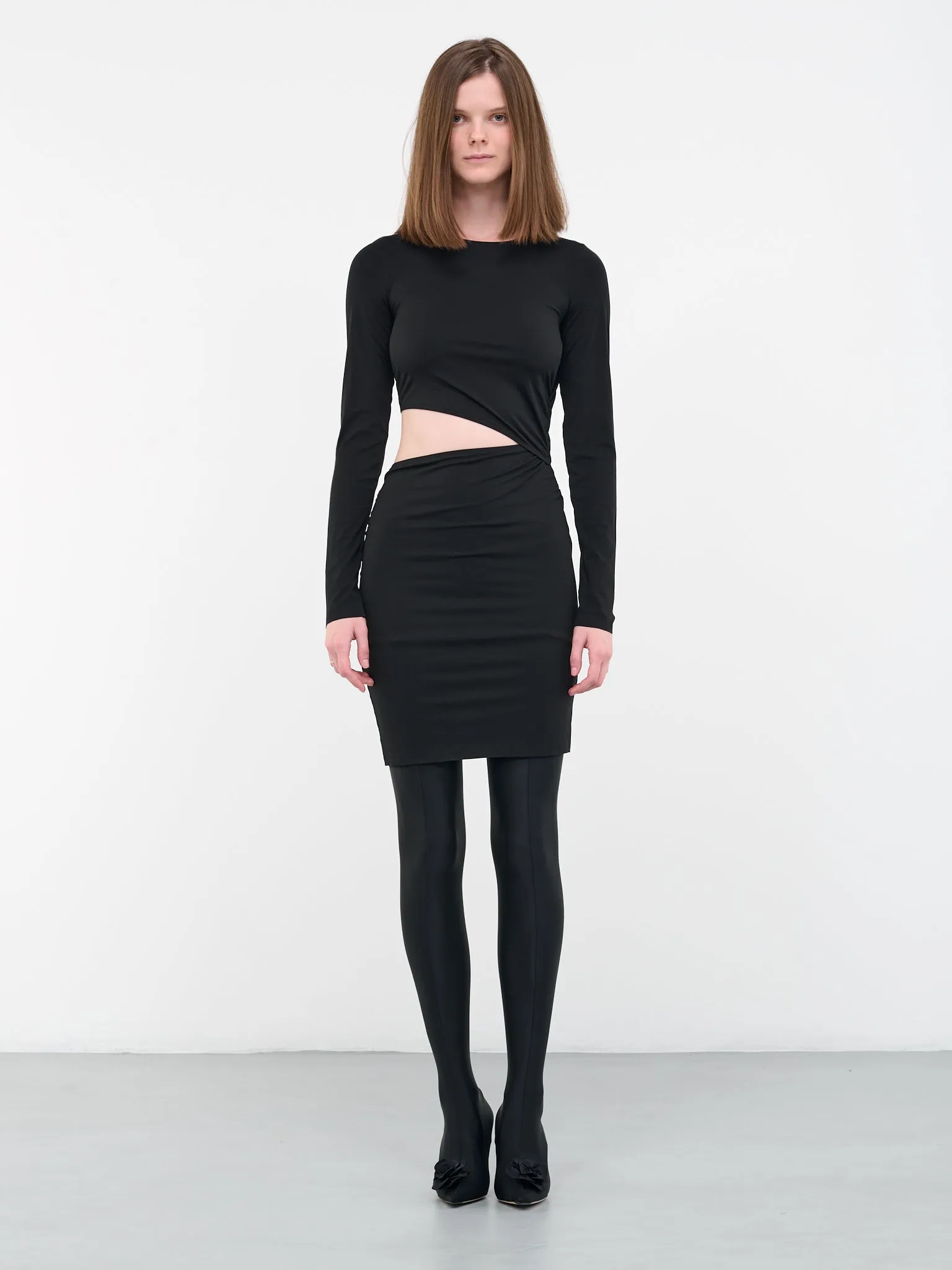 N°21 Asymmetric Cut-Out Dress (53201-BLACK)