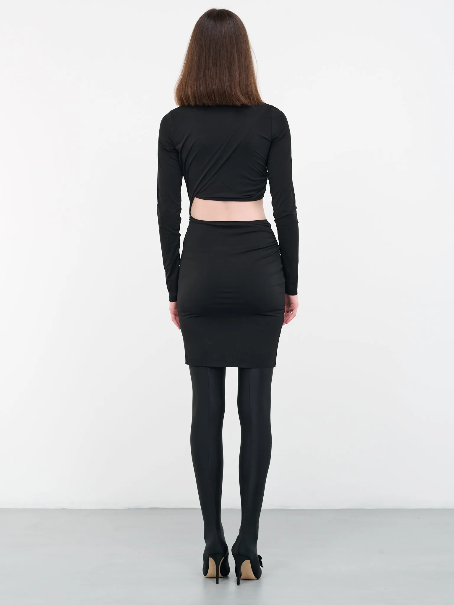 N°21 Asymmetric Cut-Out Dress (53201-BLACK)