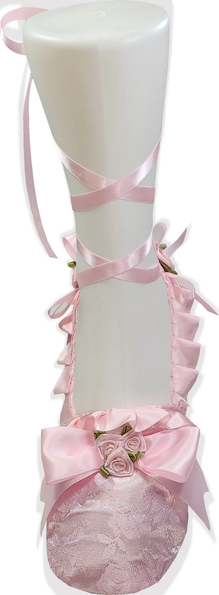 Ready to Wear You Pink Roses Adult Baby Sissy Ballet Slippers Booties by Leanne's