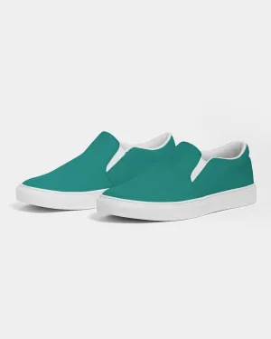 Shaded Blue-Green Slip-On Canvas Sneakers | Men's | C100M0Y50K30