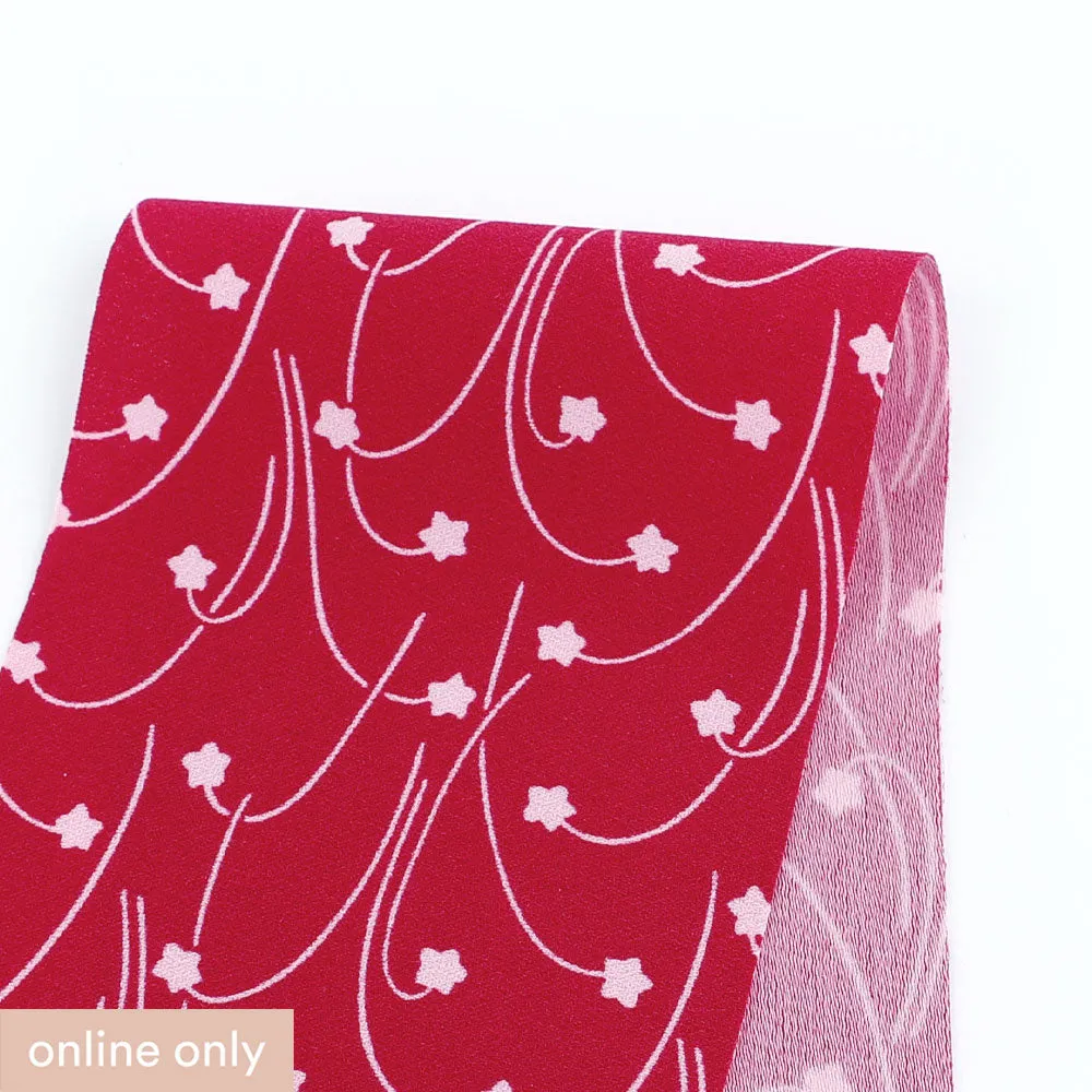 Shooting Star Satin Backed Crepe - Raspberry