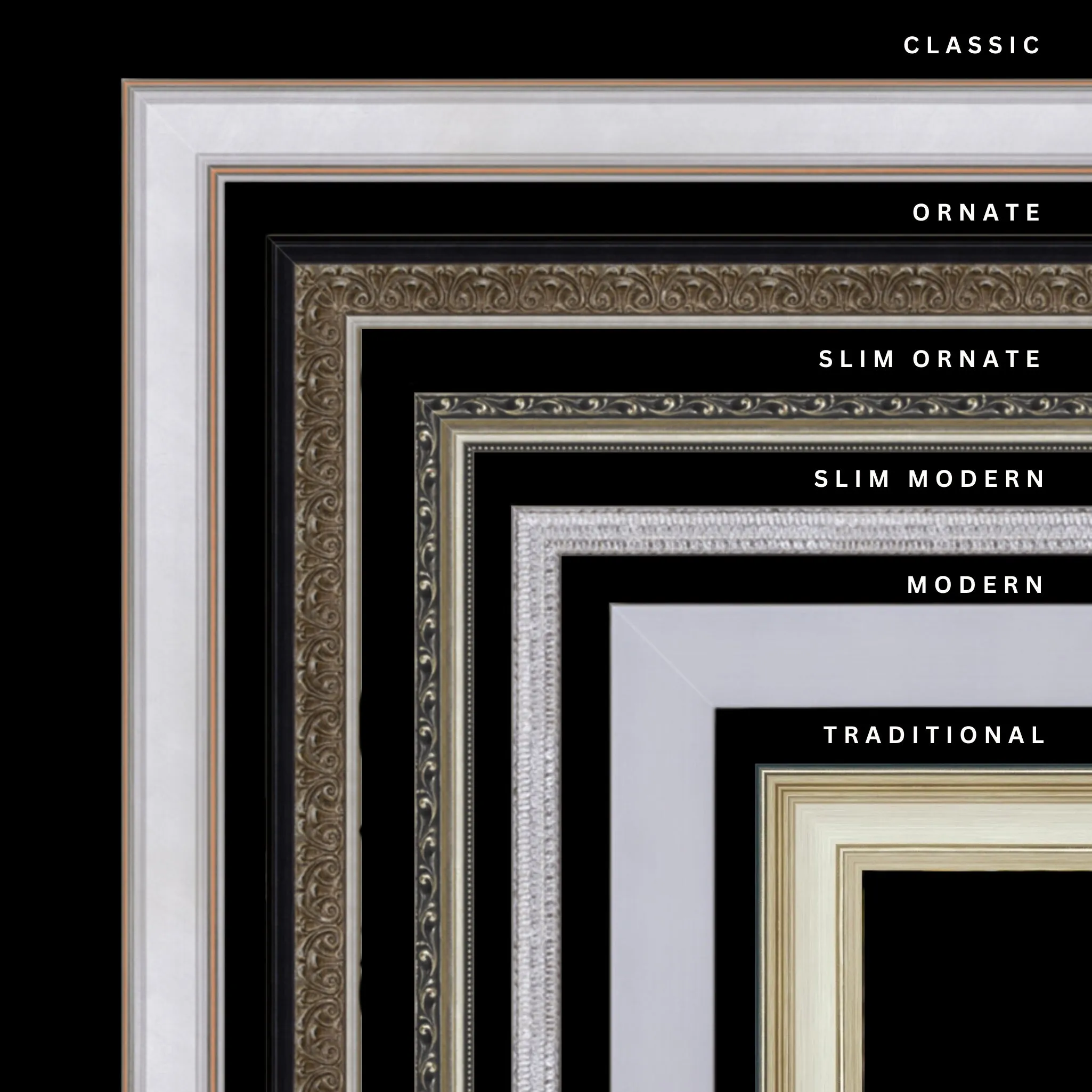 Silver 33x36 Picture Frame Ornate Traditional Classic Antique