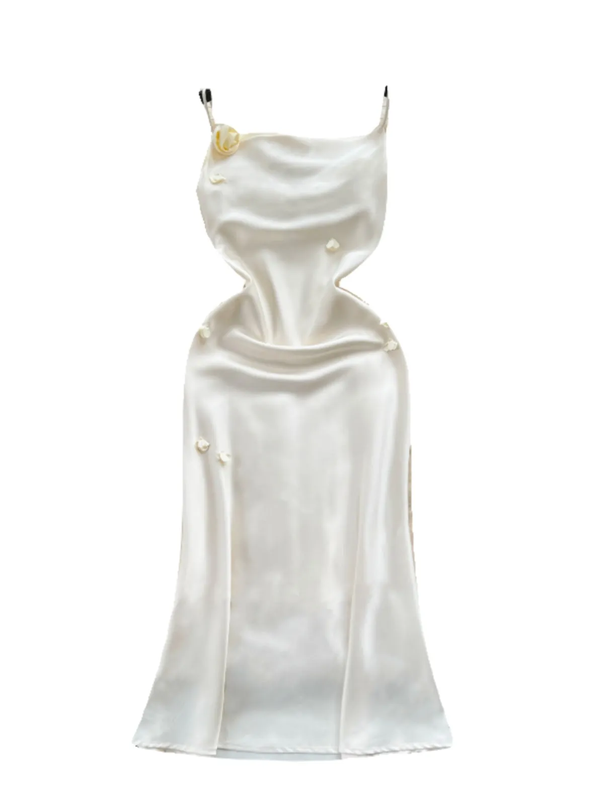 Simple Design Satin Slip Dress