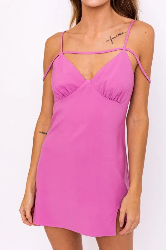 Strappy Serenade Mini Slip Dress