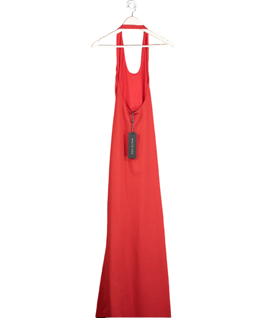 White Fox Gemini Baby Maxi Dress Red UK M