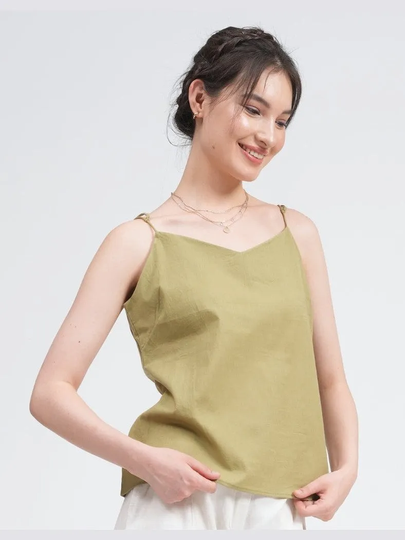 Women Organic Cotton Solid  Slip Top