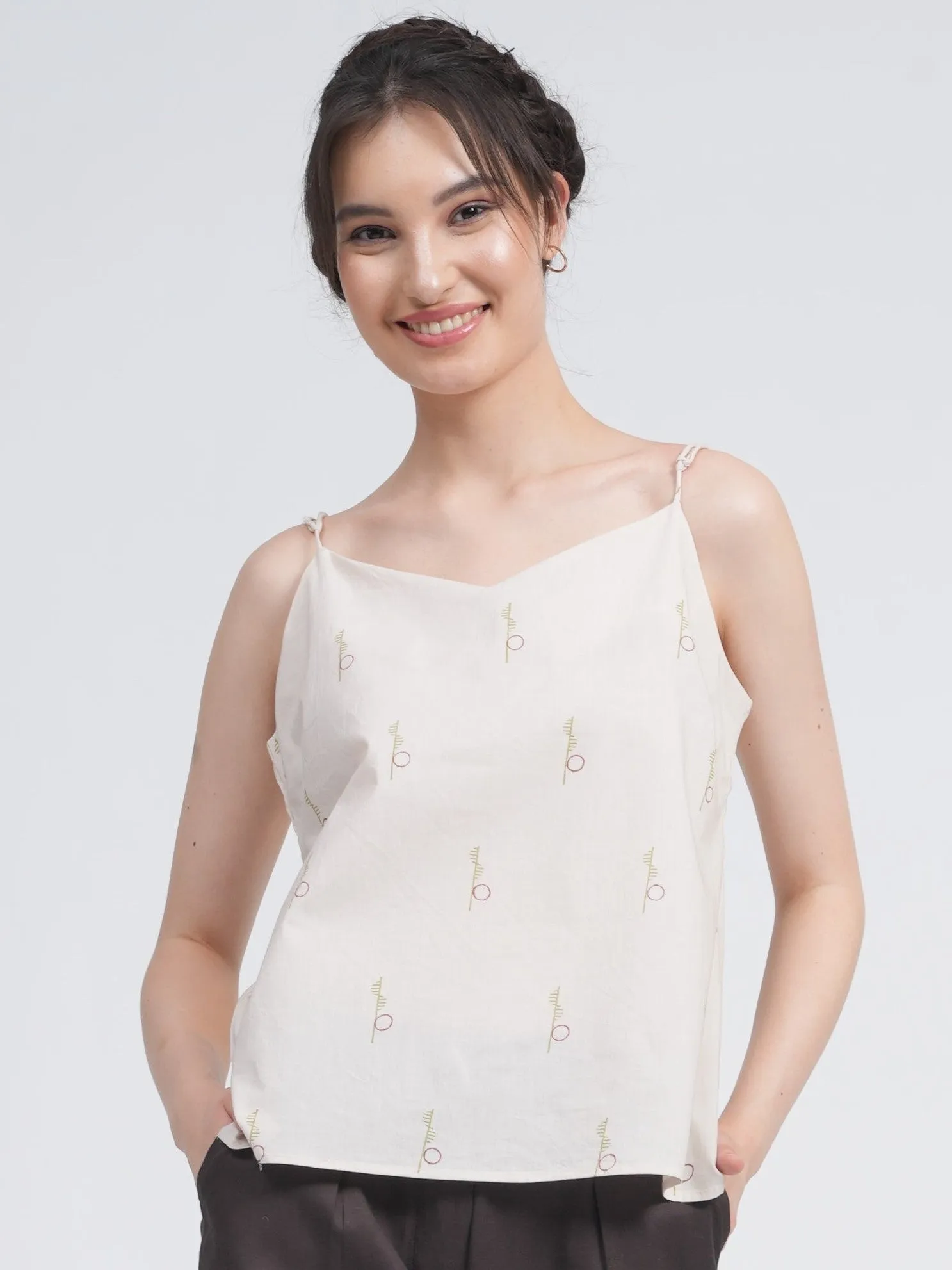 Women Organic Cotton Solid  Slip Top