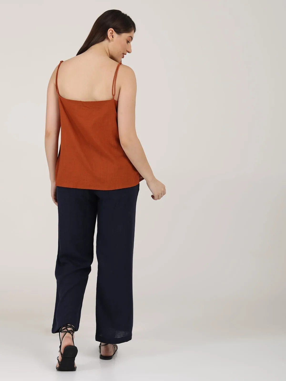 Women Organic Cotton Solid  Slip Top