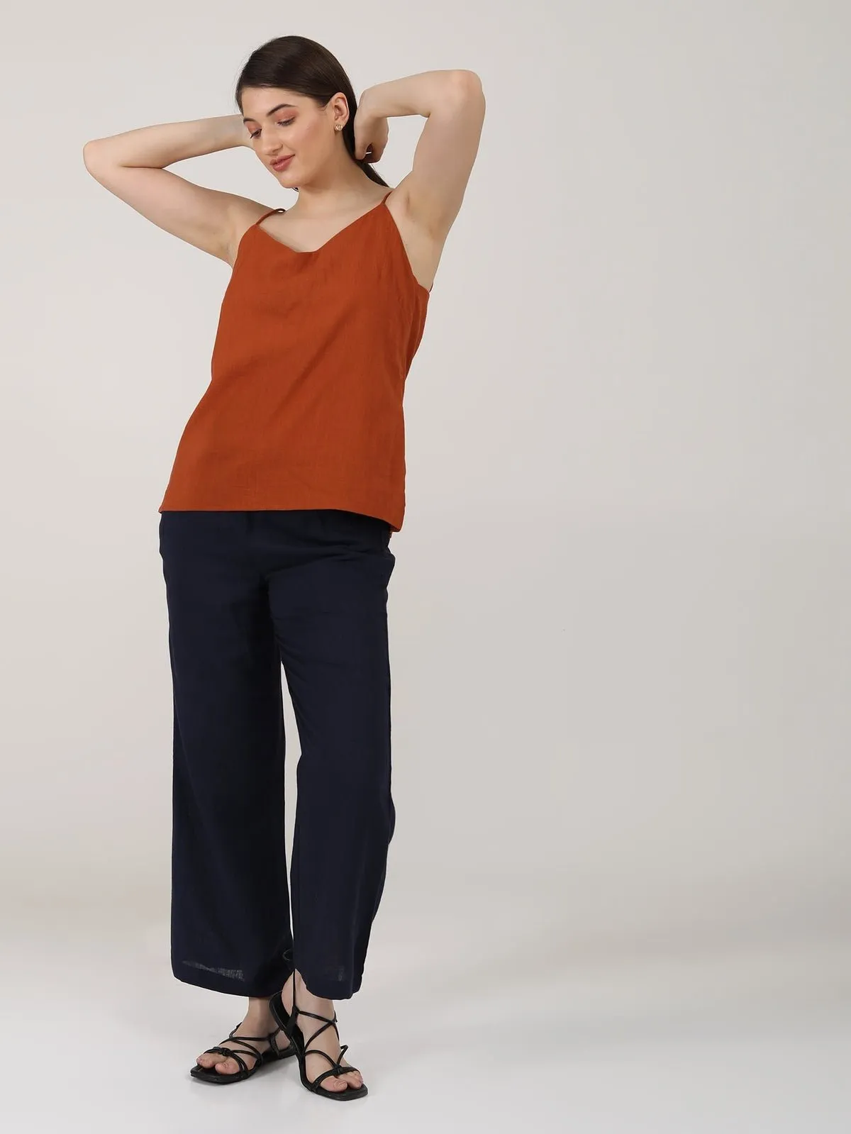 Women Organic Cotton Solid  Slip Top