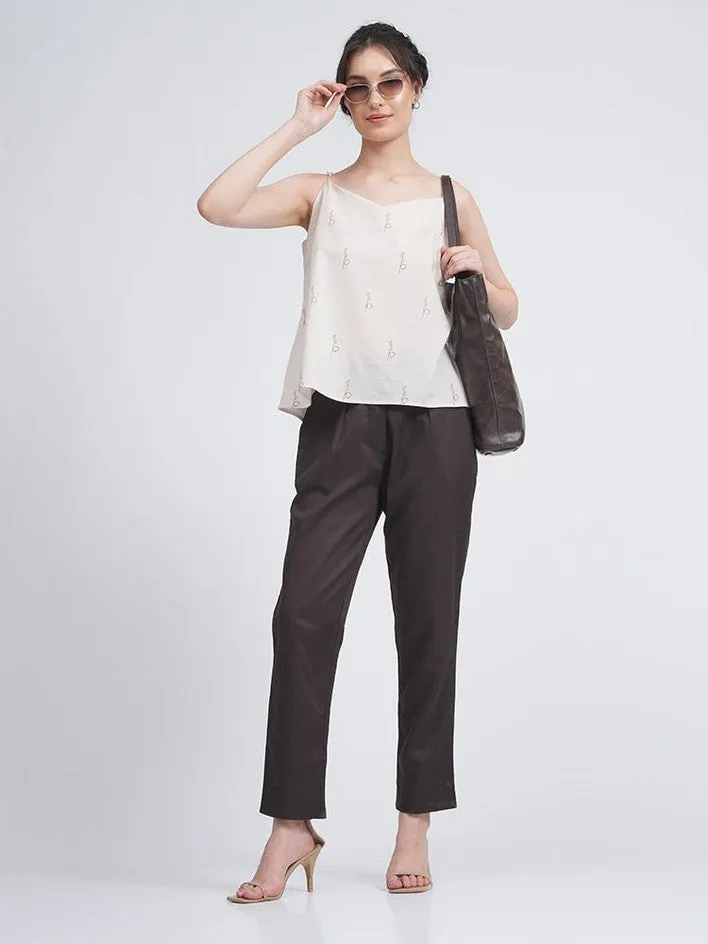 Women Organic Cotton Solid  Slip Top