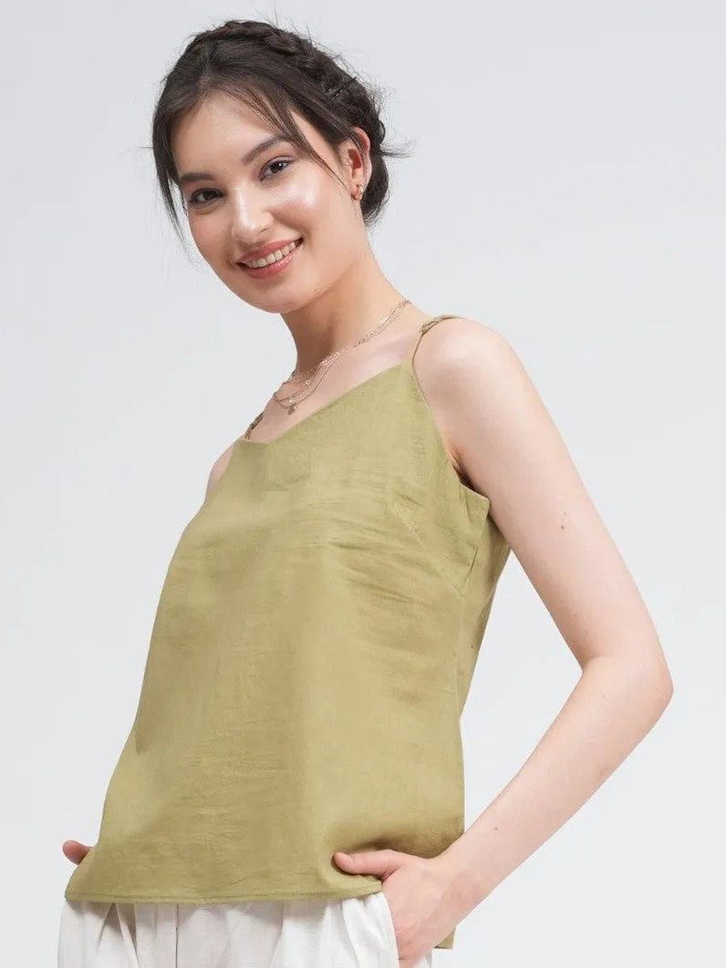 Women Organic Cotton Solid  Slip Top