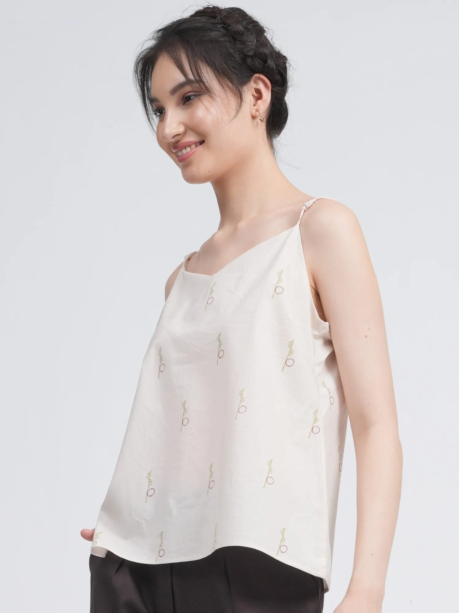 Women Organic Cotton Solid  Slip Top
