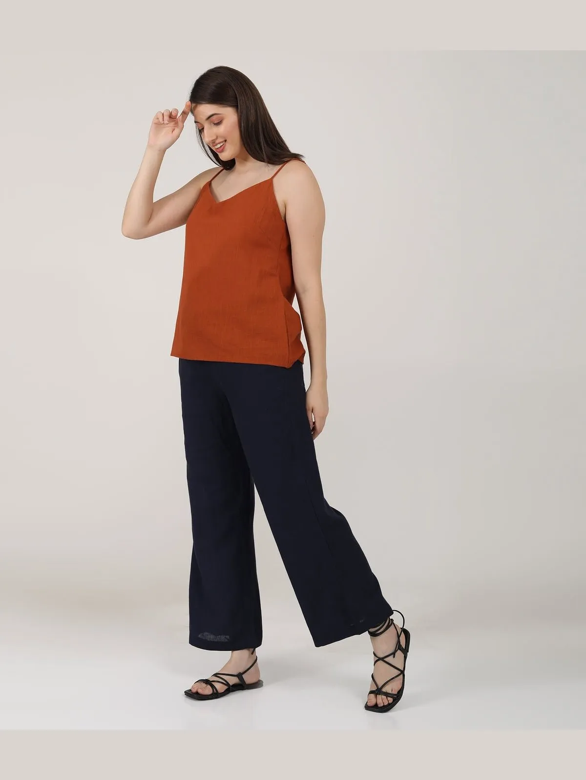 Women Organic Cotton Solid  Slip Top
