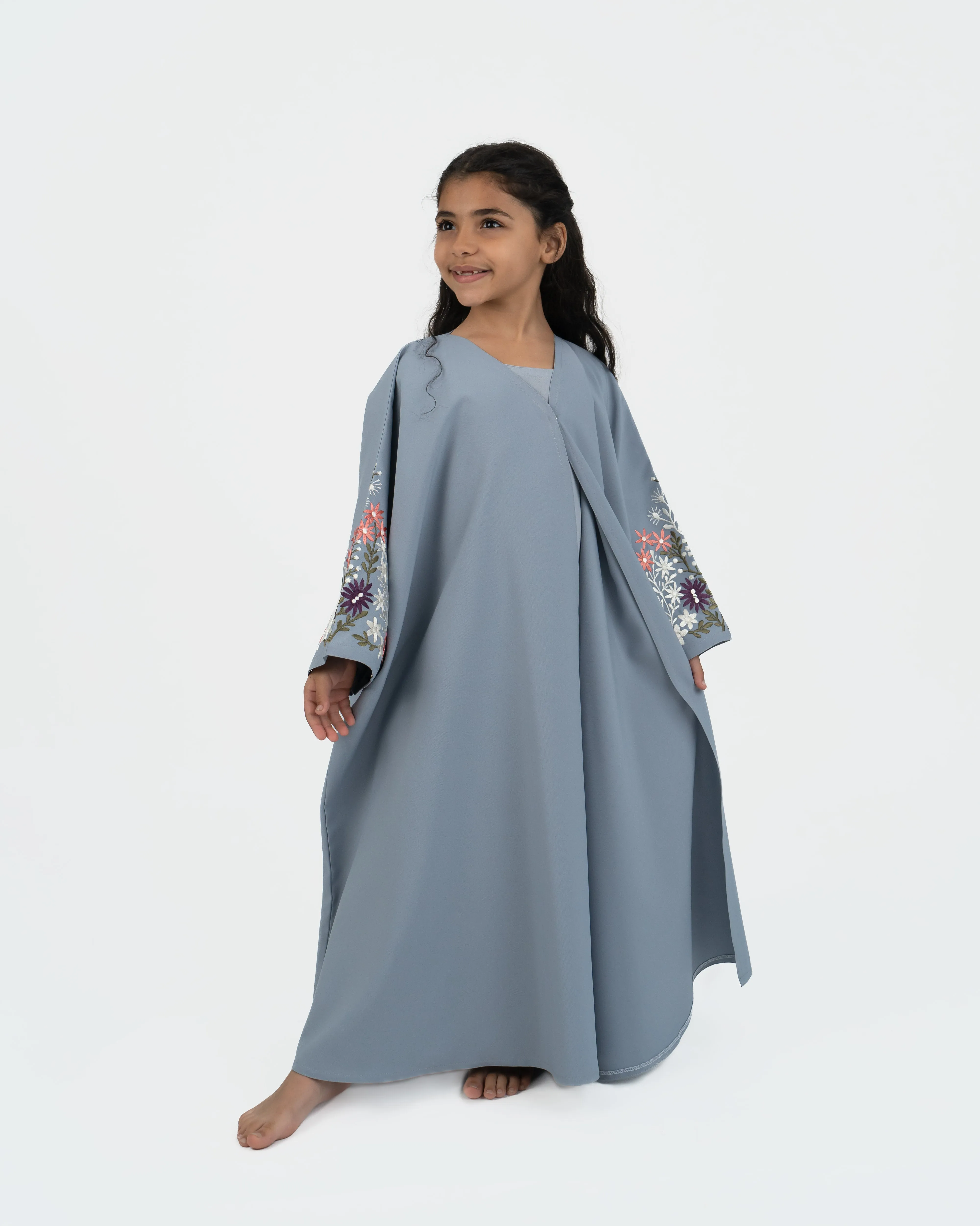 Zahra Abaya Grey- Kids