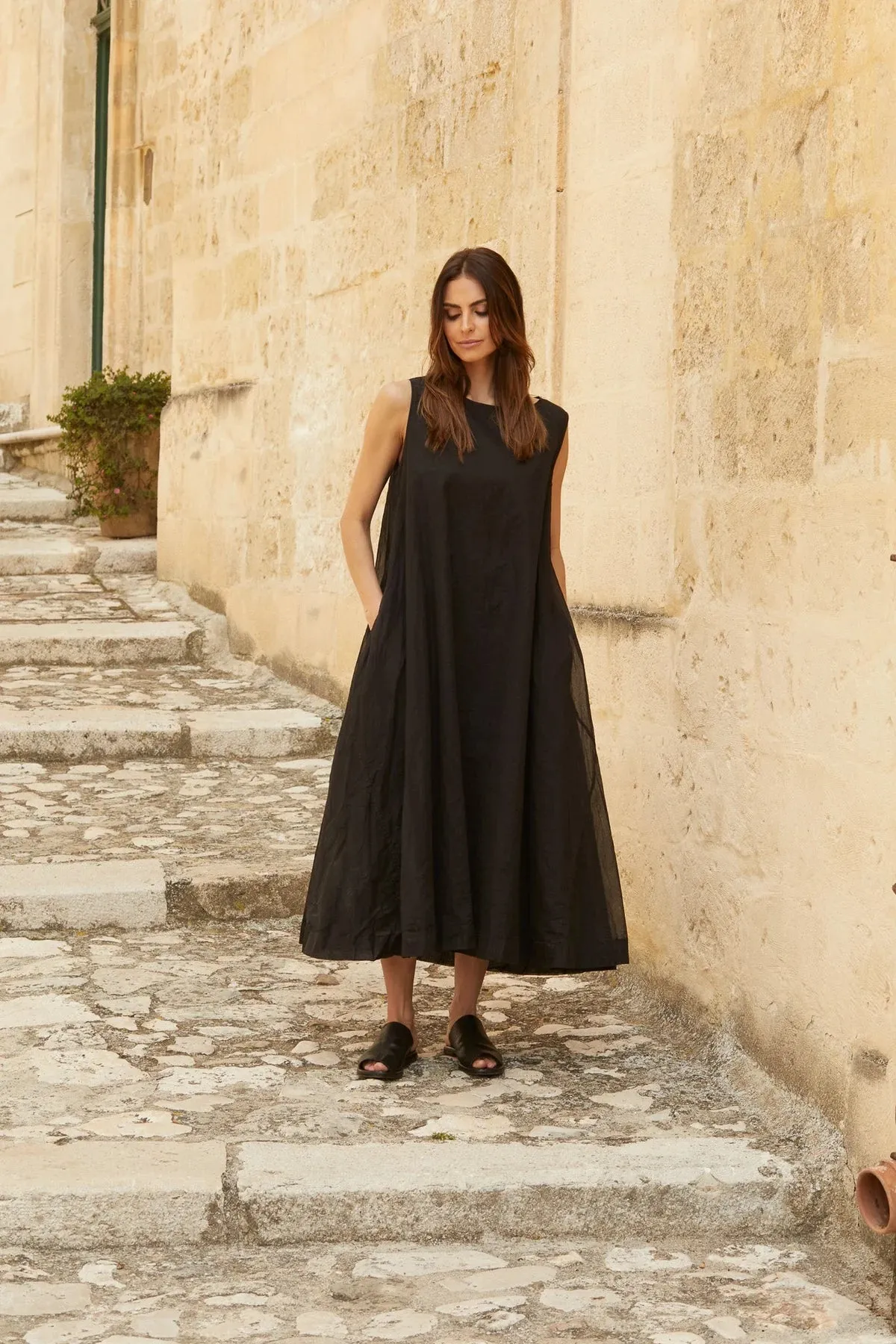 Zahra Dress - Cotton Organdy & Paper Cotton
